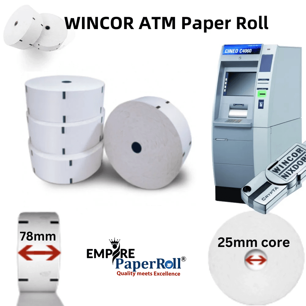 80mm x 180mm x 25mm ATM Receipt Paper Roll