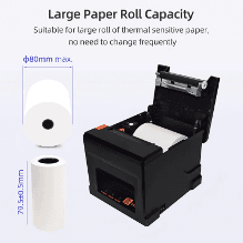Large Paper Roll Capacity